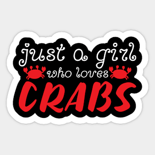 Crabs Lover Girl Ocean Sea Wildlife King Sticker